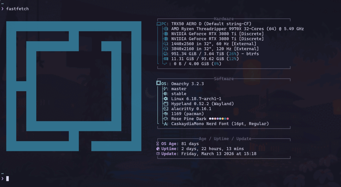 fastfetch output from The Magus