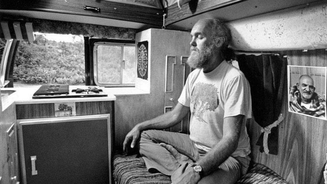 Figure 28: Baba Ram Dass. Pictured behind him is the sage Maharaj-ji.